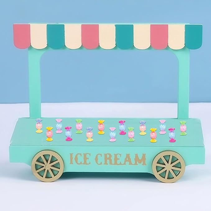 100 Pieces Mini Candy for Dollhouse Miniatures Mini Food for Crafts Tiny Resin Things for Dollhouse Mini Kitchen Micro Landscaping Decoration