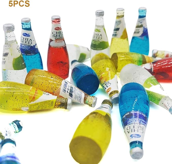 Dollhouse Kitchen Accessories Food 1 12 Scale Kitchenware Miniature Beverage Drinks Bottles Table Decoration Accessories