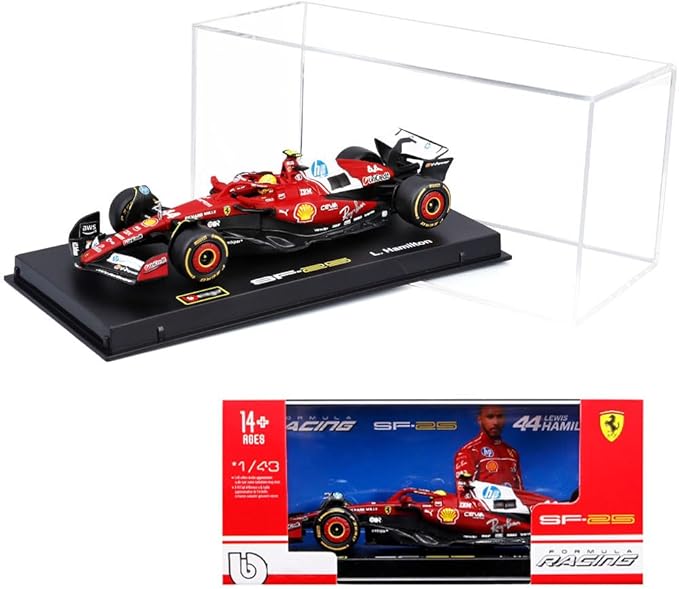1/43 2025 Race F1 SFR SF25 SF-25 44# Lewis Hamilton Alloy Car Die Cast Car Model Vehicle Diecast Formula (SF-25 44# w/Helmet)