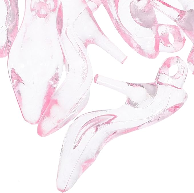 ABOOFAN 24pcs Mini Acrylic High Heel Shoe Ornaments High Heel Charms for Showers Birthday Parties and Holiday Decor