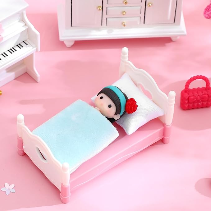 6Pcs Dollhouse Cozy Decorations Soft Stylish Dollhouse Accessories for DIY Mini House Decor
