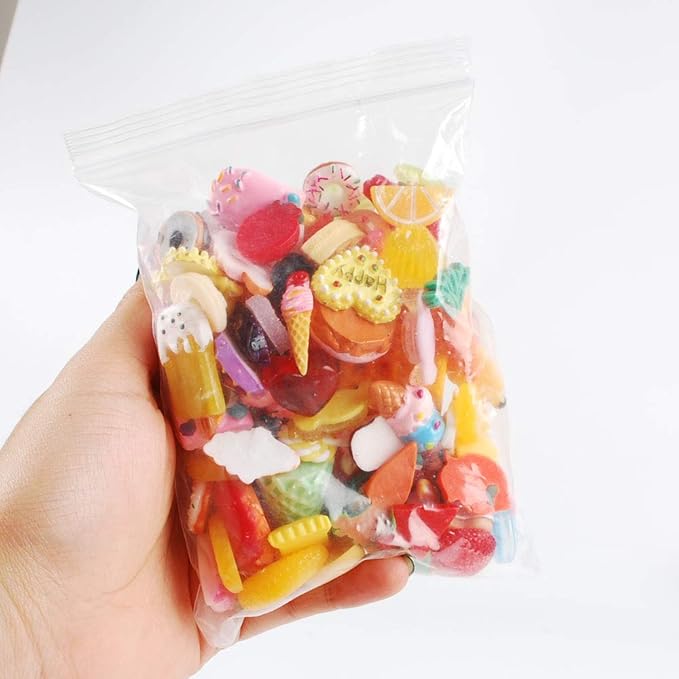 NWFashion 112PCS Miniature Decor Dessert Pastry Toy Food Cake Topper Scrapbooking Shoe Decoration Charms(Food)