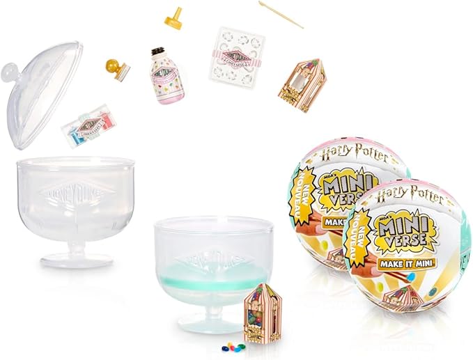 MGA's Miniverse Make It Mini Honeydukes Harry Potter (2 Pack) Mini Collectibles, Mystery Blind Packaging, DIY, Resin Play, Replica Food, NOT Edible, Collectors, 8+