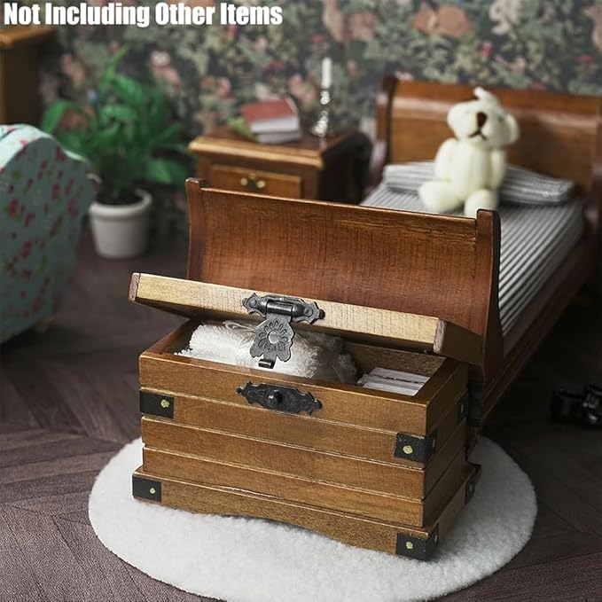 Odoria 1/12 Miniature Chest Box Dollhouse Decoration Accessories