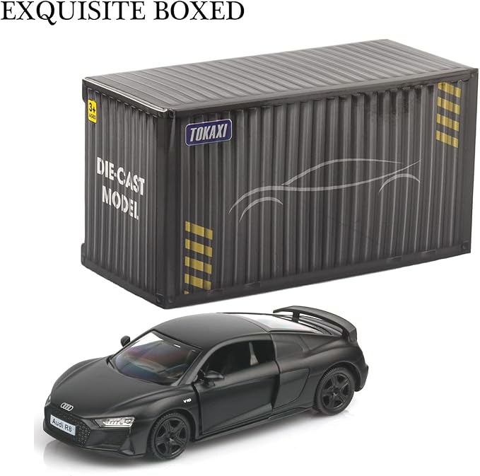 1/36 Scale Audi R8 Diecast Model Cars,Pull Back Vehicles Toy Cars,Cars Gifts for Boys Girls (Matte)