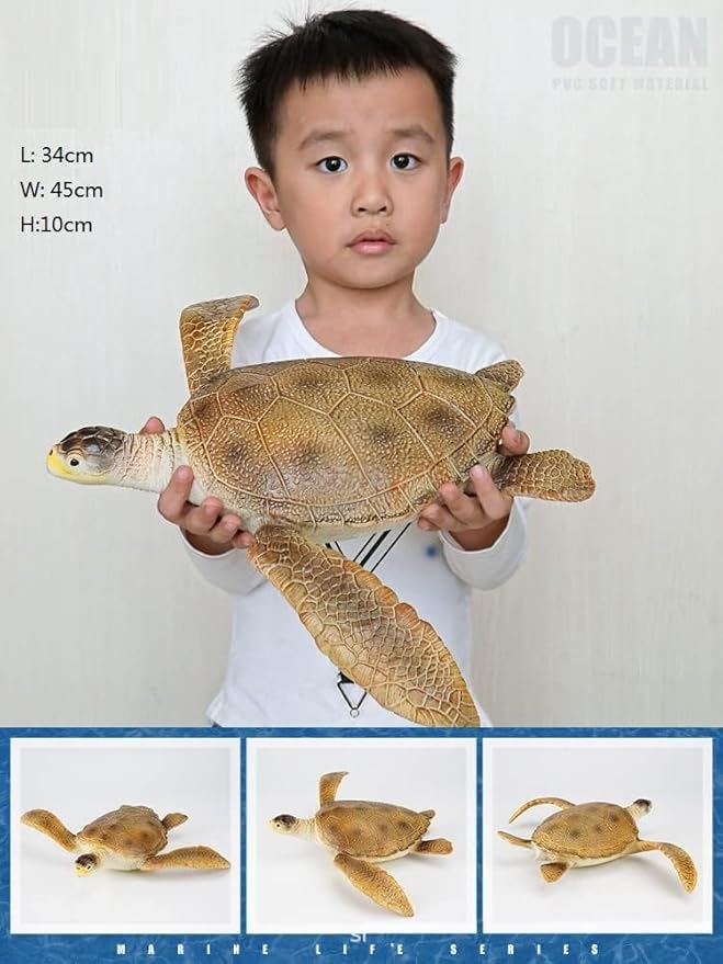 SmilerSmile Simulated Ocean Big Animal,One pc 15Inch Soft Filled Rubber Sea Educational Toys (sea Turtle)