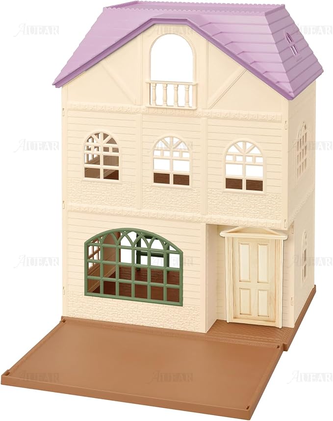 AUEAR, 1:12 Miniature Furniture Unpaint Wooden Doors for DIY Scene Home Craft (4 Panel)