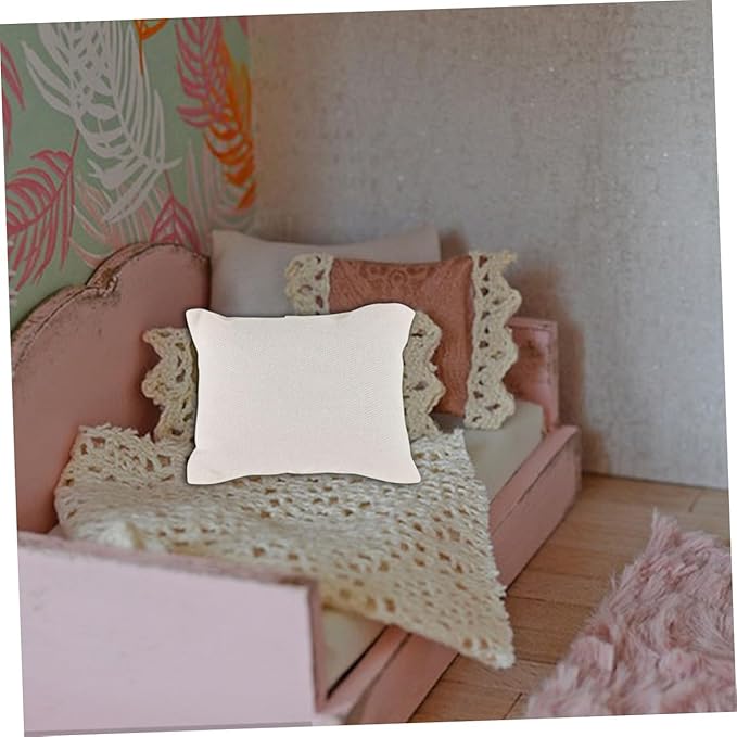 6Pcs Dollhouse Cozy Decorations Soft Stylish Dollhouse Accessories for DIY Mini House Decor