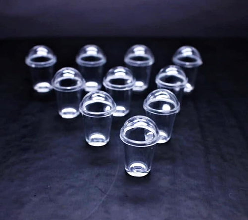 10 Cold Coffee Cup Open The Lid Take Away Size 1 cm Dollhouse Miniatures Food Kitchen Docoration
