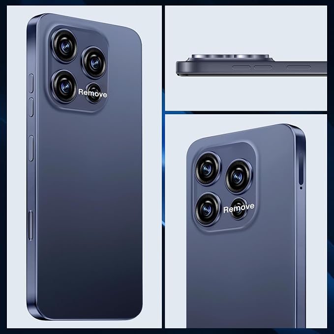 JQAKP 16PROMA X 5G Phone,Smartphone Unlocked Cell Phone 16GB+512GB/6.99“ HD Screen Display/68MP+108MP Camera/7000 mAh, Dual SIM Card/Face Unlock/Fingerprint Button Unlock (Dark Blue)