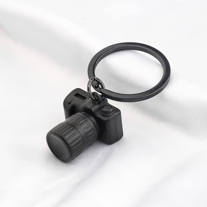 FUSTMW Photographer Gift Camera Keychain Photography Gift Black Camera Charm Jewelry Gifts For Photographer Lovers