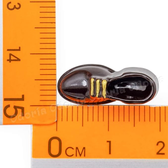 Odoria 1/12 Miniature Men Shoes Dollhouse Decoration Accessories, Black
