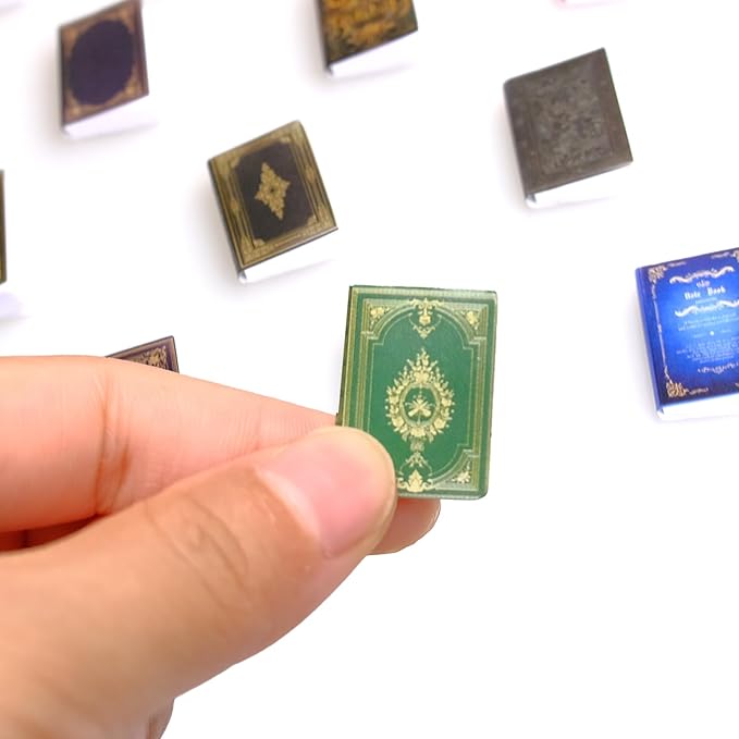 110 Pcs 1: 12 Scale Miniatures Dollhouse Books Mini Dollhouse Books Model Miniature Dollhouse Accessories Decoration for DIY Projects Dollhouse Boys Girls Toy Supplies