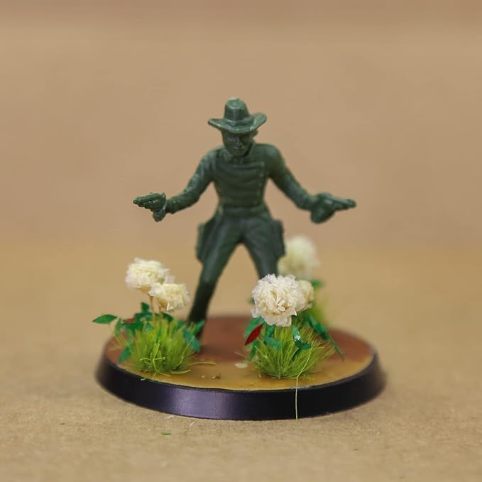 Miniature Vegetation Flower Cluster Garden Shrub Tufts with Model Bases War Game Scenery (E)