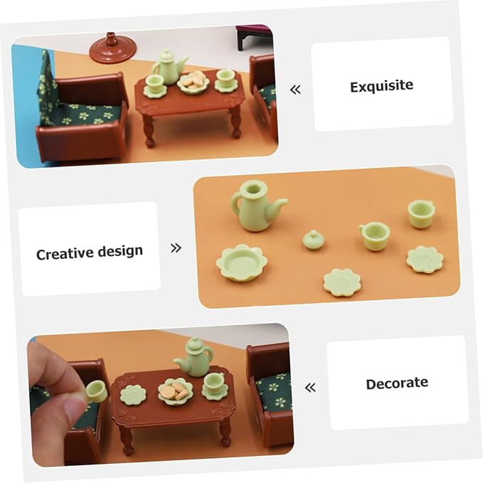 Kisangel 1set Realistic Miniature Dollhouse Furniture Decorative Mini House Accessories for Crafts and Projects and Stylish Mini Decor for Home Landscaping and Doll Scenes