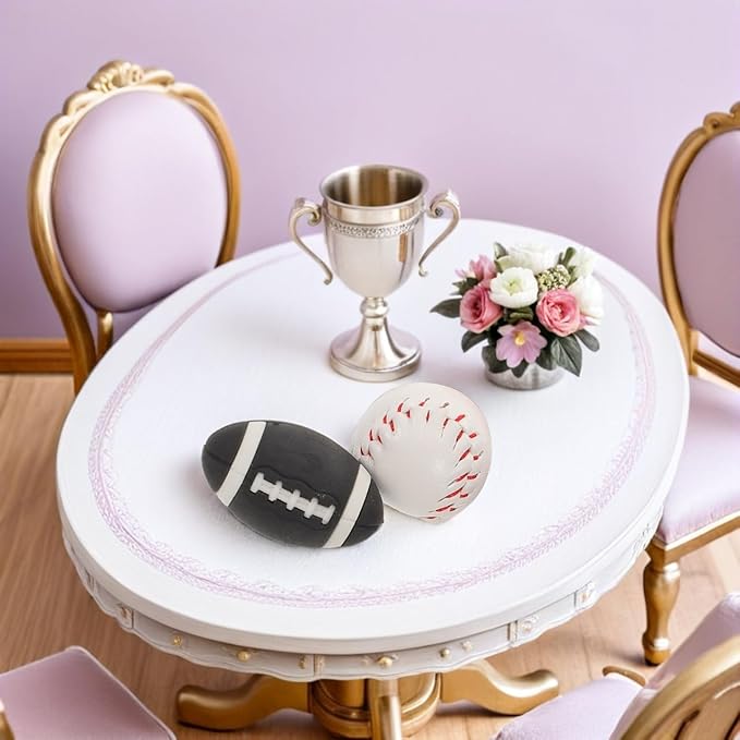 Toddmomy 1 Set Miniature Dollhouse Sports Equipment - Mini Basketball Soccer Table Tennis - Tiny Sports Set for Dolls - Dollhouse Photography Props