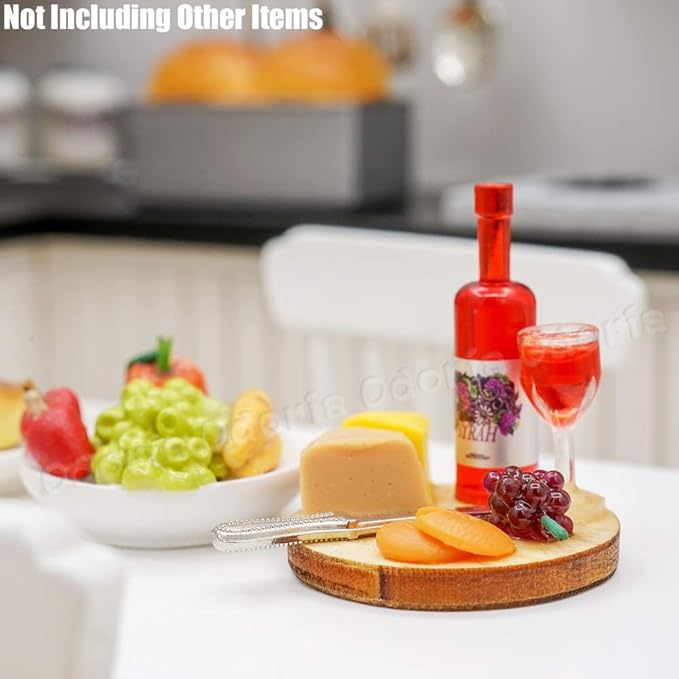 Odoria 1/24 Miniature Wine and Cheese Food Dollhouse Decoration Accessories