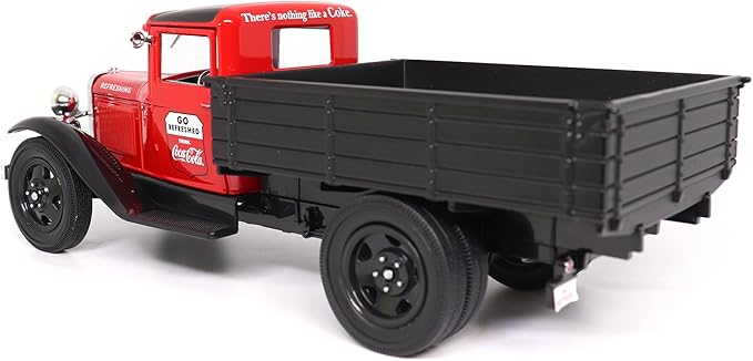 1931 Ford Model AA Pickup Truck Red and Black Go Refreshed - Drink Coca-Cola 1/24 Diecast Model Car by Motor City Classics
