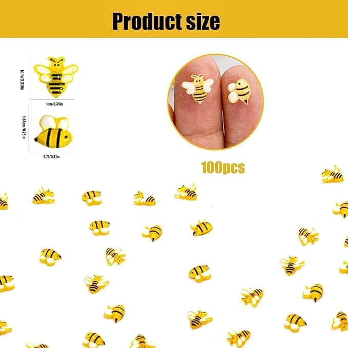 220 PiecesMini Bees Dollhouse Tiny for Crafts Dollhouse Fairy Garden Micro Landscaping Decoration Mini Halloween Figurines