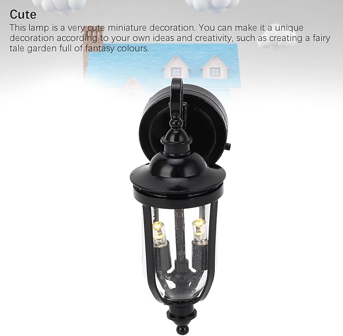 Dollhouse LED Wall Sconces, 1: 12 Scale Dollhouse Miniature LED Wall Light Lamp, Vintage Mini Wall Sconces for DIY Dollhouse Living Room, Dollhouse Landscape Decorations