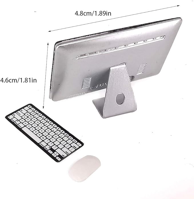 Dollhouse Decoration Miniature Accessories Dollhouse Computer Laptop Tablet Phone Simulation Accessories for Doll 1/6 1/12 Miniatures Play Set - 3 Pcs