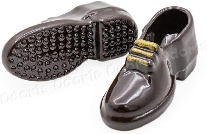 Odoria 1/12 Miniature Men Shoes Dollhouse Decoration Accessories, Black