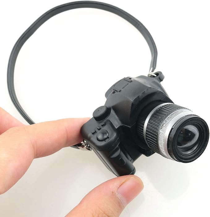 TAODAN 2IN1 Dollhouse Miniature Digital SLR Camera Digital Camera for 1/6 1/12 Dollhouse and Doll Accessories