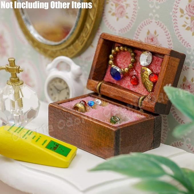 Odoria 1/12 Miniature Jewelry Box Dollhouse Decoration Accessories, A