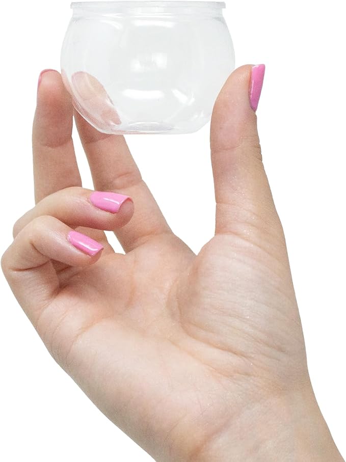 576 Count 3 oz. Sphere Mini Dessert Parfait Cup Professional-Grade Recyclable Transparent Durable Disposable Plastic Fishbowl for Parfait Desserts, Appetizers, and Parties CMJJ