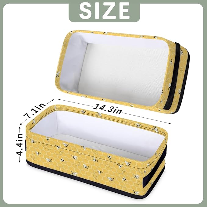 Bee Honey Theme Bathroom Storage Baskets Waterproof Bathroom Counter Organizer Decorative Toilet Paper Storage Basket for Organizing for Bathroom Living Room Decor