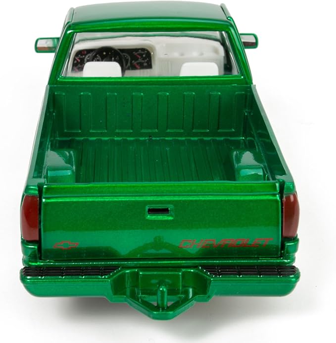 All Star Toys 1992 Silverado 454SS Pickup Lowrider Truck Candy Green 1/24 Diecast Model Motormax Get Low 79036 Exclusive