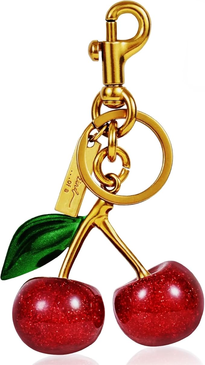 claities Cherry Bag Charm Purse Charms Keychain- Car Cherry Accessories Women Birthday Christmas Women Mothers Day Gifts