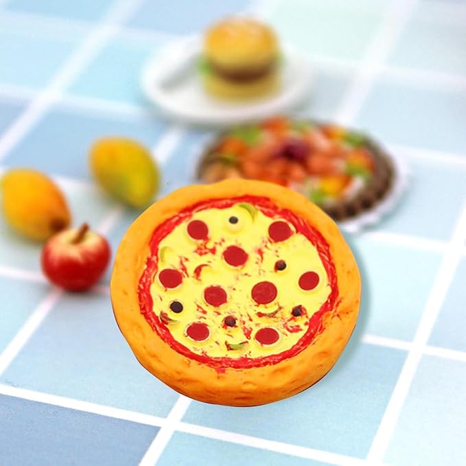 1Set Miniature Pizza Box, 1:6 1:12 Dollhouse Food Model Set Doll House Furniture Supplies1 Dollhouse Accessories