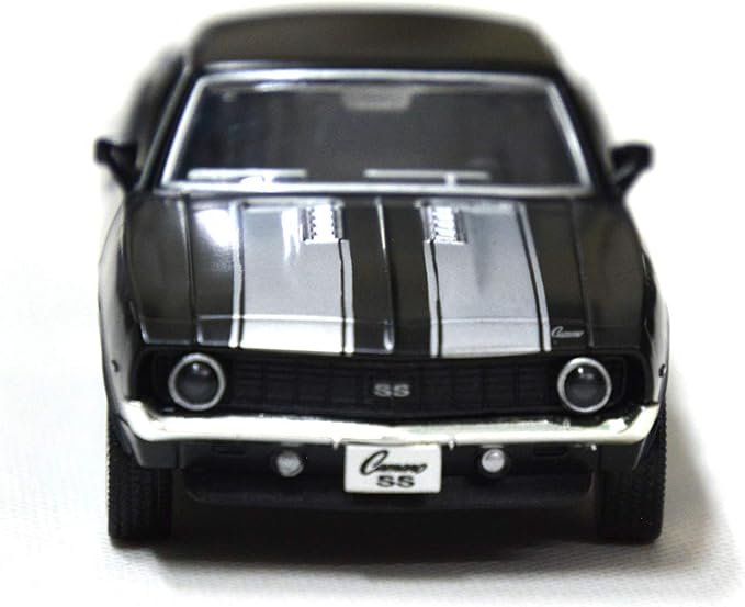 Tianmei 1:32 Scale Supercar Styling Alloy Die-Cast Car Model Collection Decoration Ornaments, Kids Play Vehicle Toys with Pull Back Action and Open Doors (Camaro 1969 - Black)