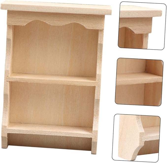 HEMOTON 1:12 Dollhouse Mini Furniture Model Decorative Mini Wall Shelf Accessory
