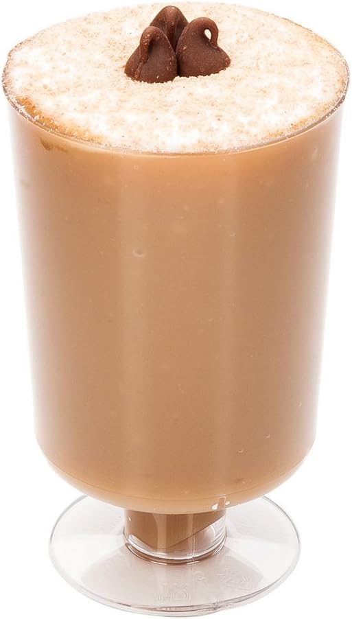 Restaurantware-1.4 Ounce Mini Cups, 100 Disposable Sample Cups - Stackable, Stemmed, Clear Plastic Tasting Cups, Serve Drinks, Appetizers, Or Desserts, For Parties, Buffets, Or Weddings