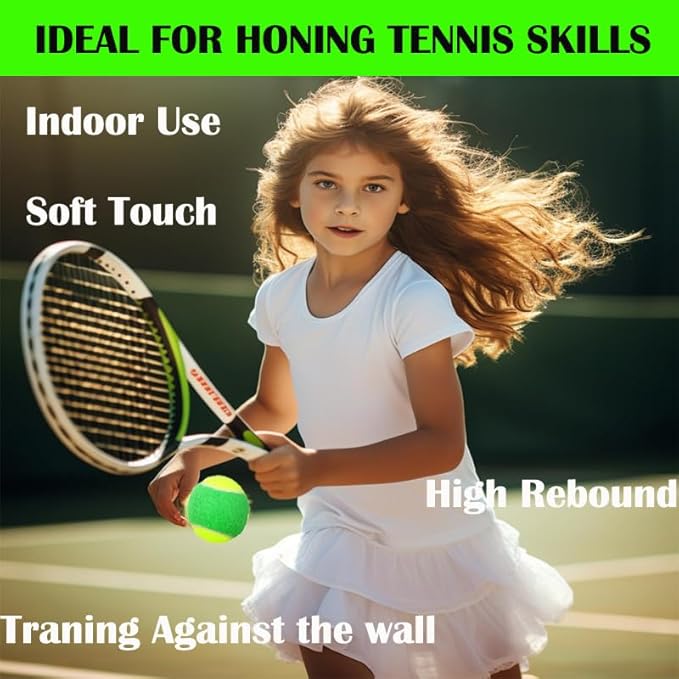 LIYUANBAIHUO Tennis Balls Low Compression Stage Tennis Ball for Beginners Youth Kids Training Practicing for Easy Transport