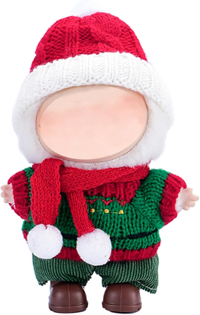 17cm Doll Christmas Clothes(NO Doll), Cute Dolls Outfit Accessories, Small Kawaii Clothes Set for Dolls, for Women and Girls(Style 4)