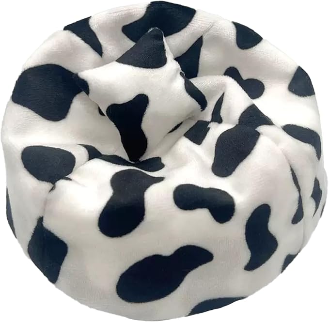 Handmade Bean Bag Chair for Doll Sofa Seat, Mini Sofa Suitable for 17 cm Dolls, Practical Accessories Suitable for Blind Box Enthusiasts and Collectors(Cow)