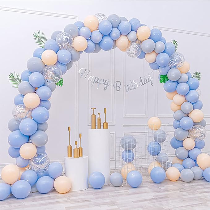 5 inch Pastel Blue Party Balloons, 100 pcs Mini Macaron Blue Latex Balloons for Birthday Wedding Baby Shower Decorations (Pastel Blue)