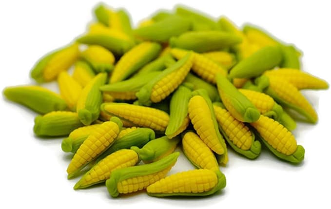 20 Vegetable Corns Size 1.5 Cm Dollhouse Miniatures Food Kitchen