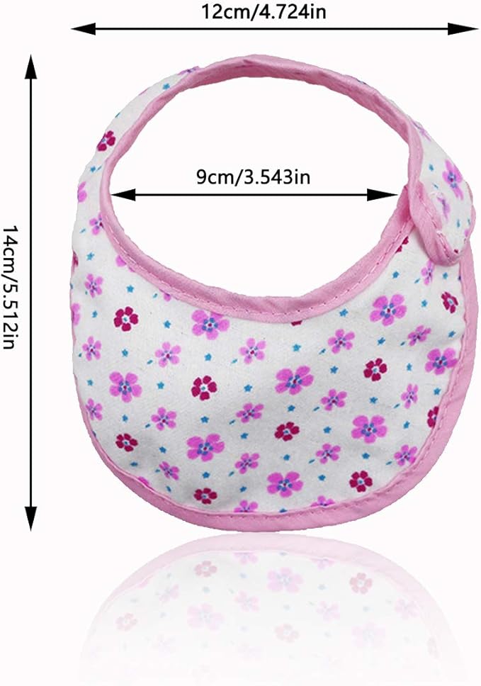 DC-BEAUTIFUL 4 Pcs Diapers, Underwear and 2 Pcs Bibs for 14-18 Inch Baby Dolls, Suitable for Infant Baby Girls Boys