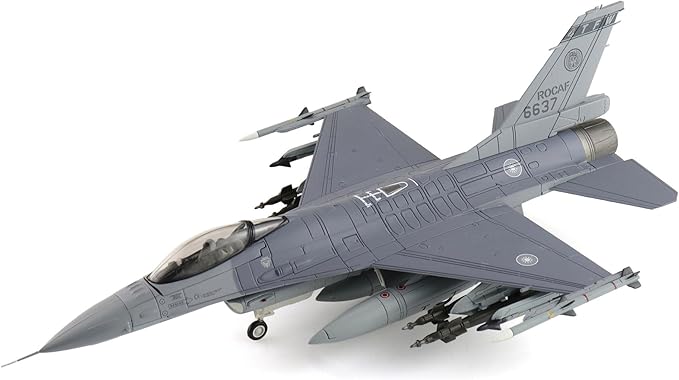 Hobby Master | 1:72 Scale Diecast Military Aircraft Replica | F-16V Fighting Falcon 6637, 22 TFG, ROCAF (w/6 x GBU-12) | Model HA38057
