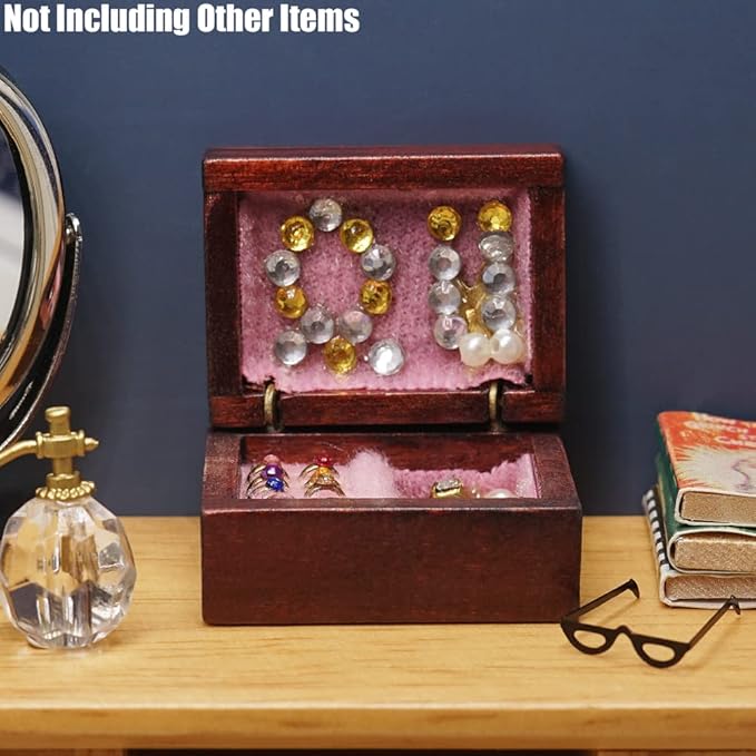 Odoria 1/12 Miniature Jewelry Box Dollhouse Decoration Accessories, B