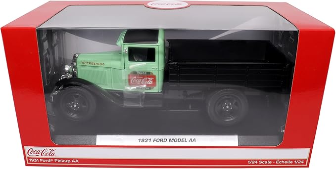 Motor city classics Coca-Cola Diecast Collectible | 1931 Ford Model AA (Green Version) 1:24 Scale 424024 Officially Licensed