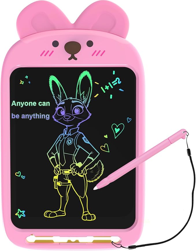 CHAFEGY 10 Inch LCD Writing Tablet, Erasable Doodle Board Toy, Cute Rabbit Drawing Pad for Kids Ages 2-6 - Educational Christmas Birthday Gift (Rabbit)