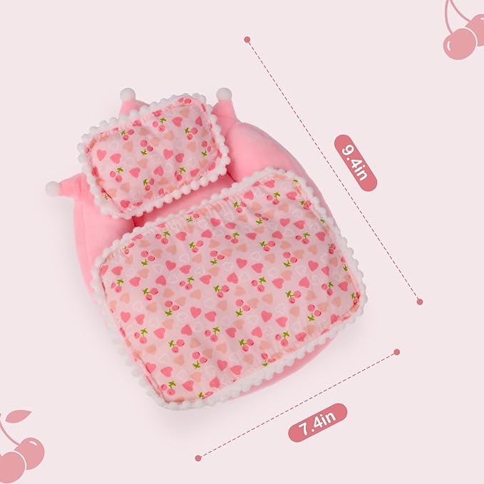 17cm La Booooo Booooo Doll Beds, La Booooo Booooo Furniture, Cherry Pattern Compatible with La Booooo Booooo Dolls