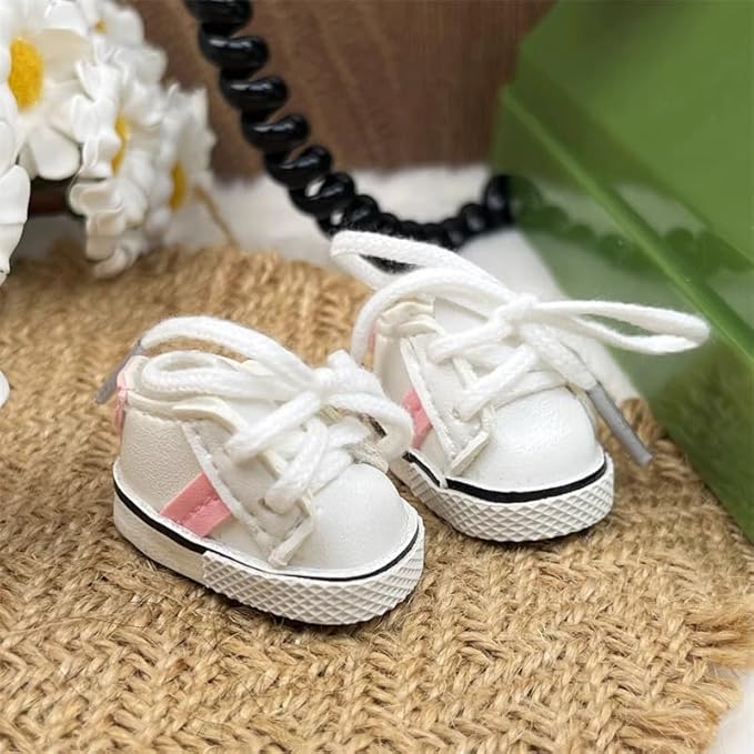 Compatible with Labubu Doll Shoes for 17cm Doll,Shoes Used for Labubu Accessories (YD-Pink)