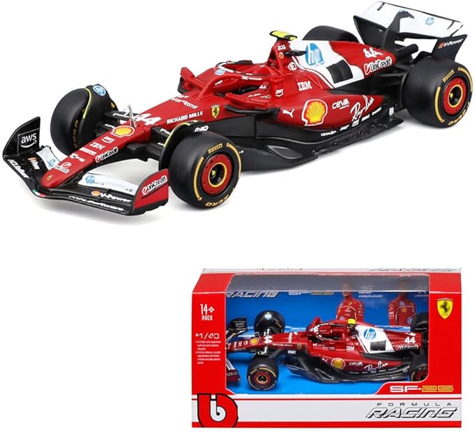 1/43 2025 Race F1 SFR SF25 SF-25 44# Lewis Hamilton Alloy Car Die Cast Car Model Vehicle Diecast Formula (SF-25#44)