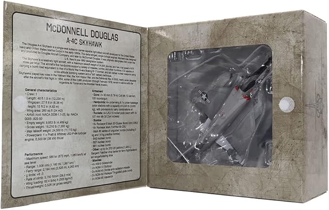 Motor city classics 1:72 Scale Military Diecast Collectible | Mcdonnell Douglas A-4C Skyhawk | Militaria Diecast Model 27291-56